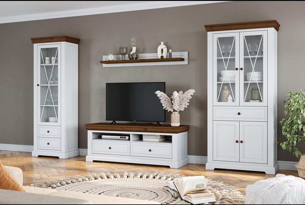 Marone Elite White/tabacco solid wood furniture