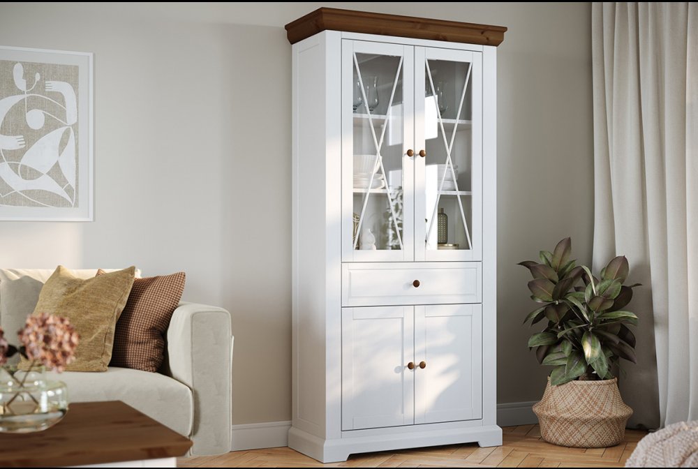 Marone Elite White/tabacco solid wood furniture