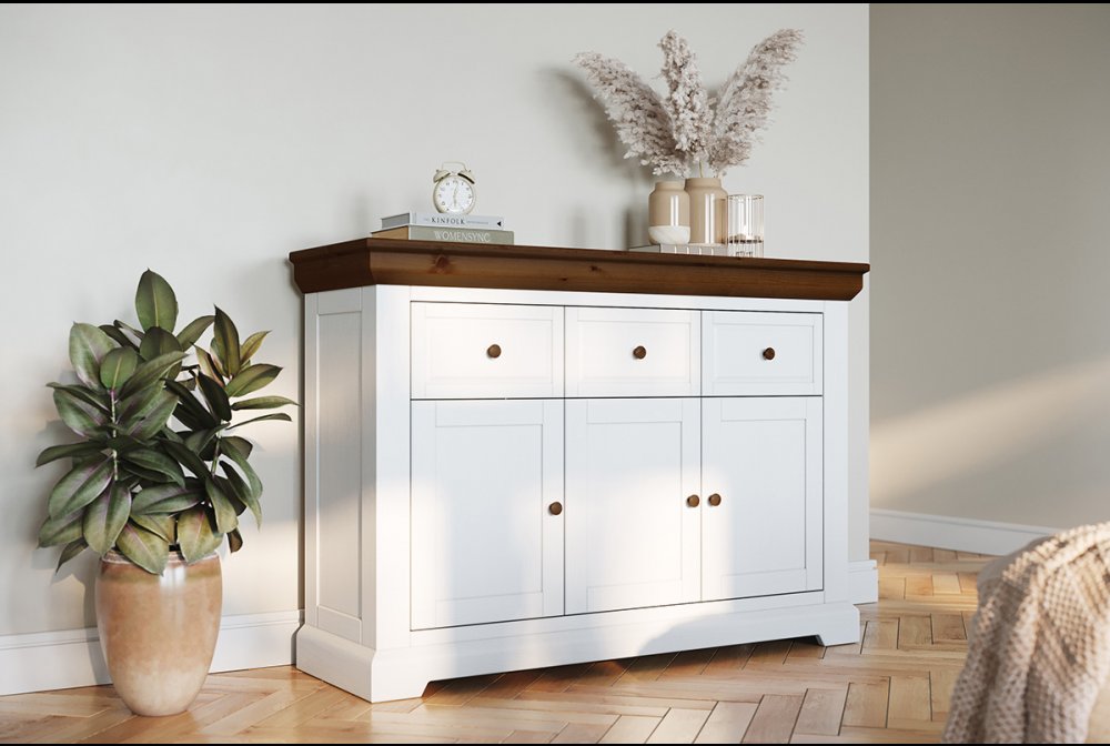 Marone Elite White/tabacco solid wood furniture