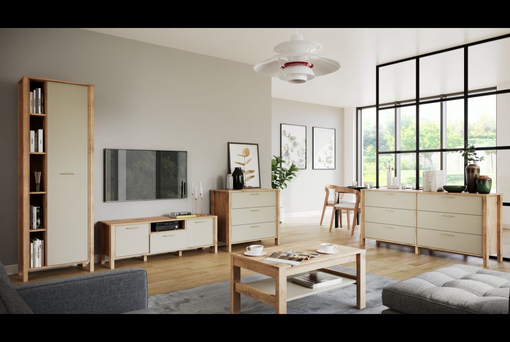 Indygo furniture Oak Wotan/Beige