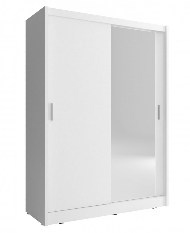 MAJA 1 LUS White 130cm Sliding door wardrobe