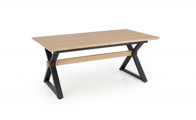 HENRY Extendable Dining Table Natural / Black