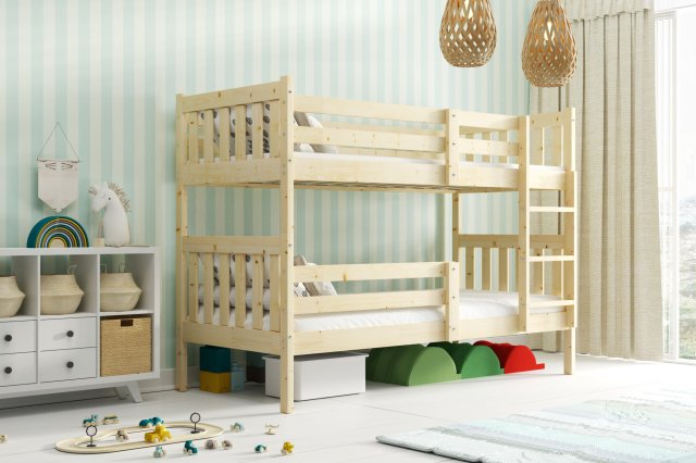 Kasper 2 Bunk bed with mattress 190x90 pine