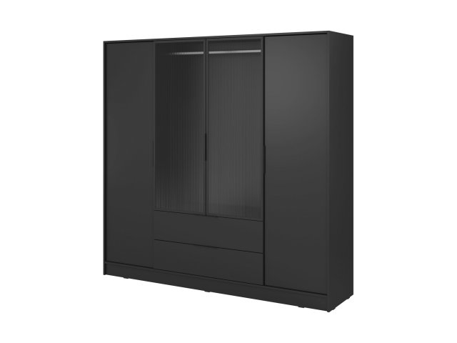 KELLY 4D RM Black Kleiderschrank