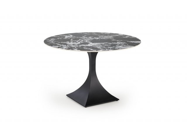 MANUEL Round table black marmor / black