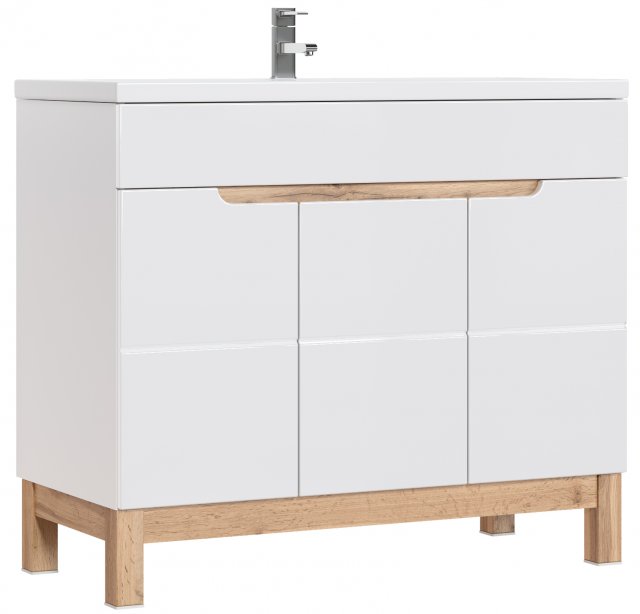 Ilab 825 White cabinet under washbasin 3D 100 cm