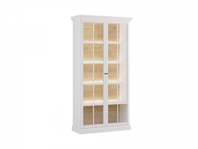 Lucca- W2D Glass-fronted cabinet with lighting