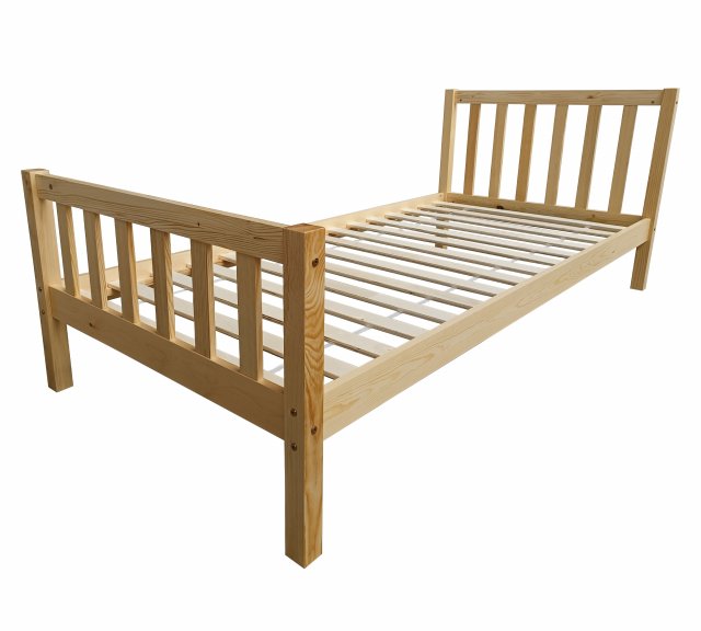 Sen- L-A(011) 90x200 Pine Wooden Bed