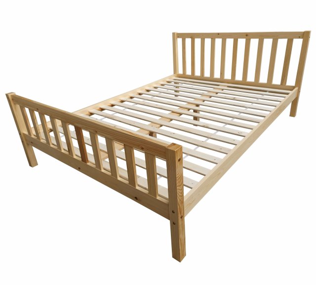 Sen- L-A(011) 140x200 Pine Wooden Bed