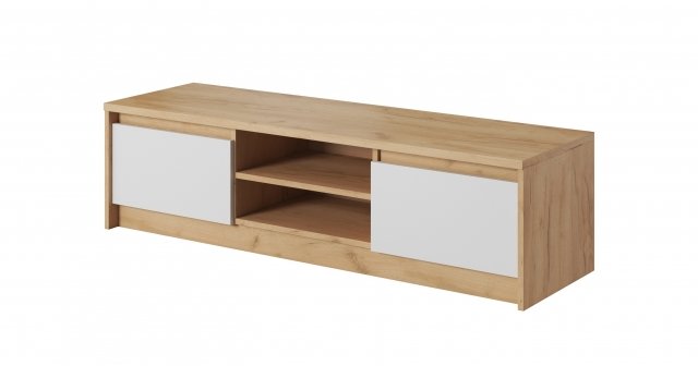 Xelo L Rtv2d Tv Cabinet Craft Oak Gold White Mat 24a Lv