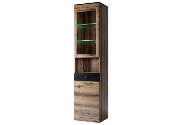 Jagger wit 1d1w1s Glass-fronted cabinet