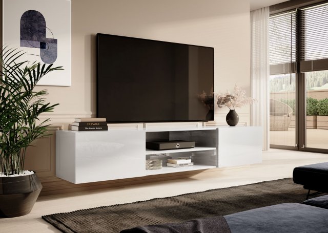 SLIDE 200 K TV skapis White gloss