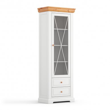 Marone Elite White/pine PLMEL01 Glass-fronted cabinet