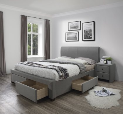 Madena 180 Bed (grey)