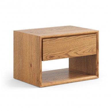 Adria- PRHADRIA01DO Oiled oak Nachttisch Massivholz mit Schublade Eiche