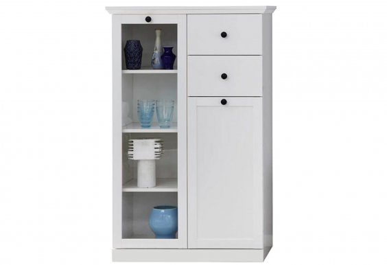 Brandson WIT-NIS 1d1w2s Glass-fronted cabinet