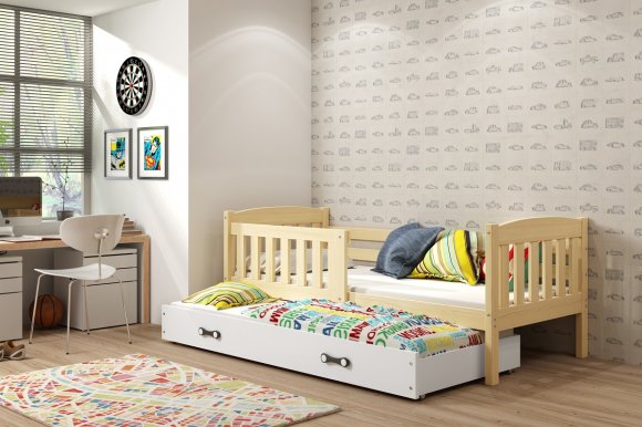 Cubus 2 Детская кровать с двумя матрасами 190x80 сосна