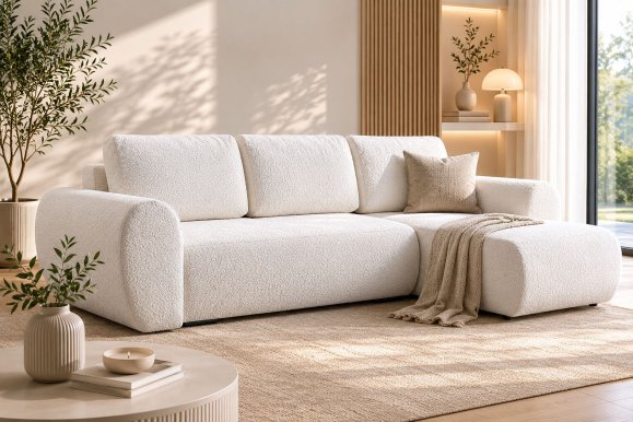 Coral Perfect NAR Stūra dīvāns (CORAL 15 Ecru-Krēms)