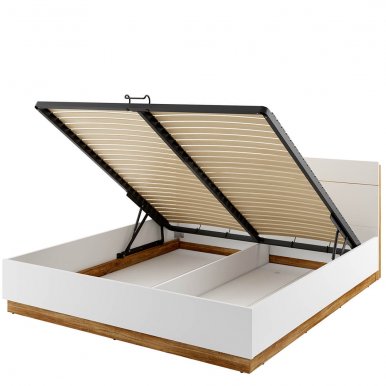 DENTRO DT-02(180) 180x200 Gulta ar veļas kasti un apgaismojumu