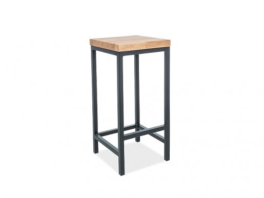 METRO- H-1 LITY Bar stool loft (Black/oak)