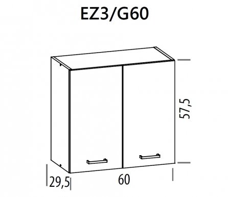 Eliza EZ3/G60 60 cm Wall cabinet