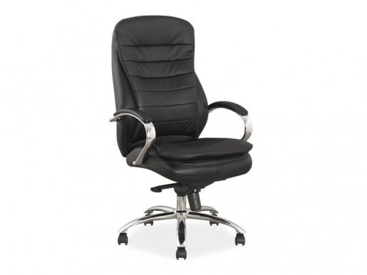 Office Chairs Q-150CS Black natural leather