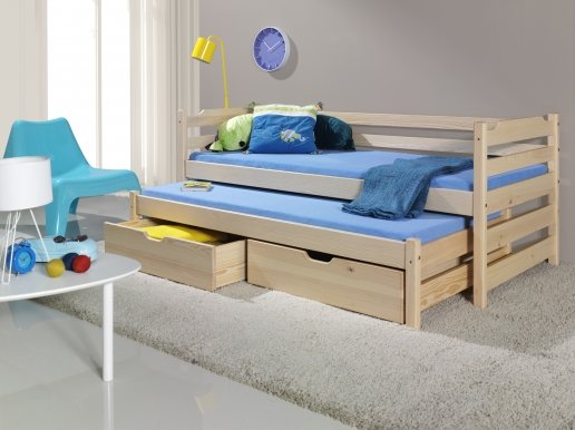 MARCIN Bed with mattress Pine