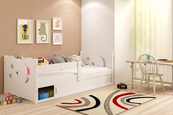 Bērnu gulta ar matraci 160x80 balts