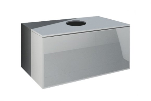 Furnitech MODE 60 Шкаф навесной для ванной под раковину white/white gloss