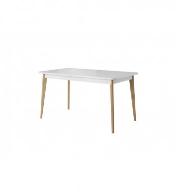 Primo PST140 Extendable dining table White mat/oak riviera