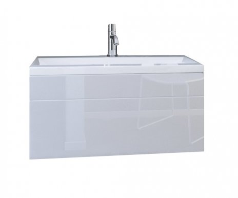 Furnitech DR/LU 60 Шкаф навесной для ванной под раковину white/white gloss