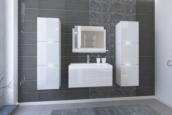 Furnitech Bathroom set IB2-17W-HG21-U60 Z UM white/white gloss