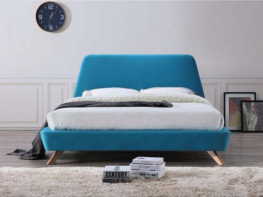 Gant TR 160 turquoise Bed with wooden frame