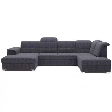 Bergamo U П-образный Угловой диван Левая сторона (Темно-серый ткань Viton 203)