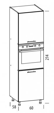 TIFANY T27/D60SP L/P Напольный высокий шкаф для духовки