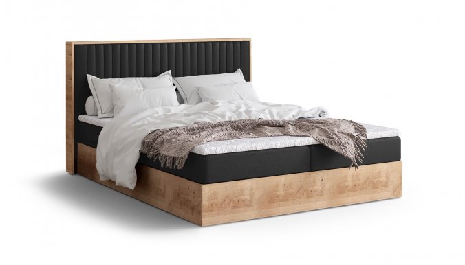 PERU bed 180x200 Divguļamā gulta ar matraci un veļas kasti