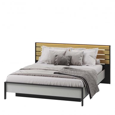 GRIS GS-02(160) 160x200 Bed with box and lighting