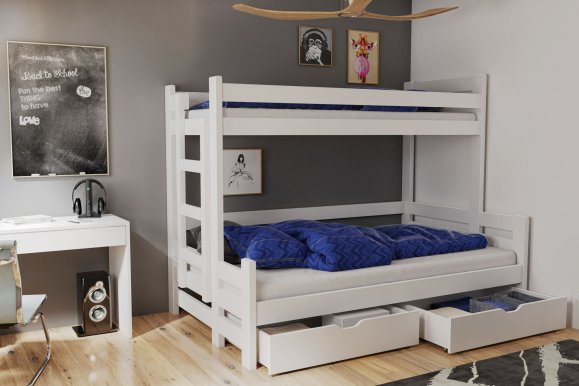 BENIAMIN+120/200M Bunk bed with mattress White
