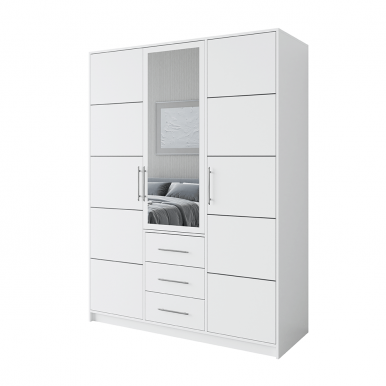 Bali/ D3 Wardrobe with mirror (white)