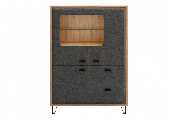 Grace WIT-NIS 1D2W2S Glass-fronted cabinet