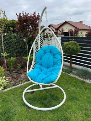 BELLISSIMO white Hanging chair with cushions