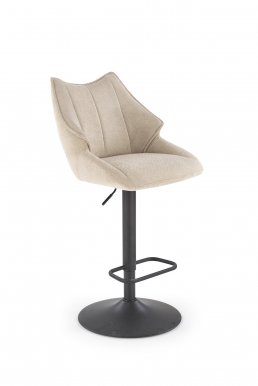 H122 Bar stool, black/beige