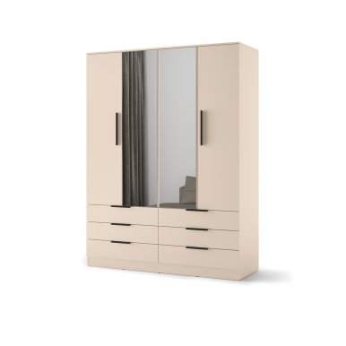 AVERA AV-01 Skapis ar 4 durvīm un 6 atvilktnēm,tuksneša smiltis