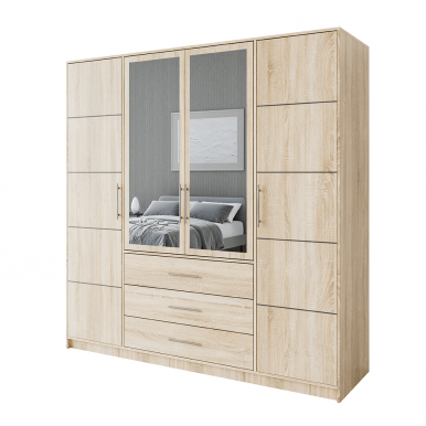 Bali/ D4 Wardrobe with mirror (oak sonoma)