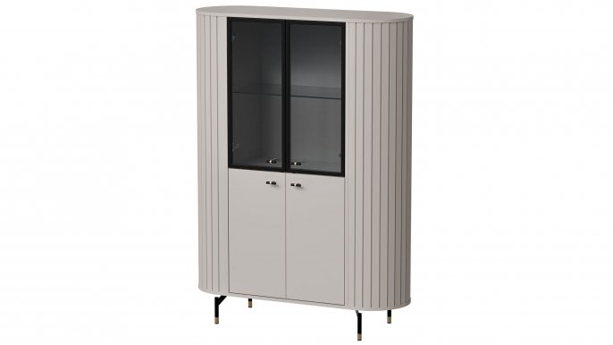 Zante ZA1 Cashmere Glass-fronted cabinet