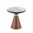 GENESIS _S Round coffee table,white marble/walnut/gold