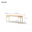 PLOT PT-05 (90-210 cm) Round extending dining table,light oak