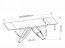 HILARIO Extendable table white marble / black