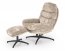 DARIO Lounge chair with footrest ( beige )