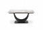 FERNANDO Dining table Extendable White marble / black